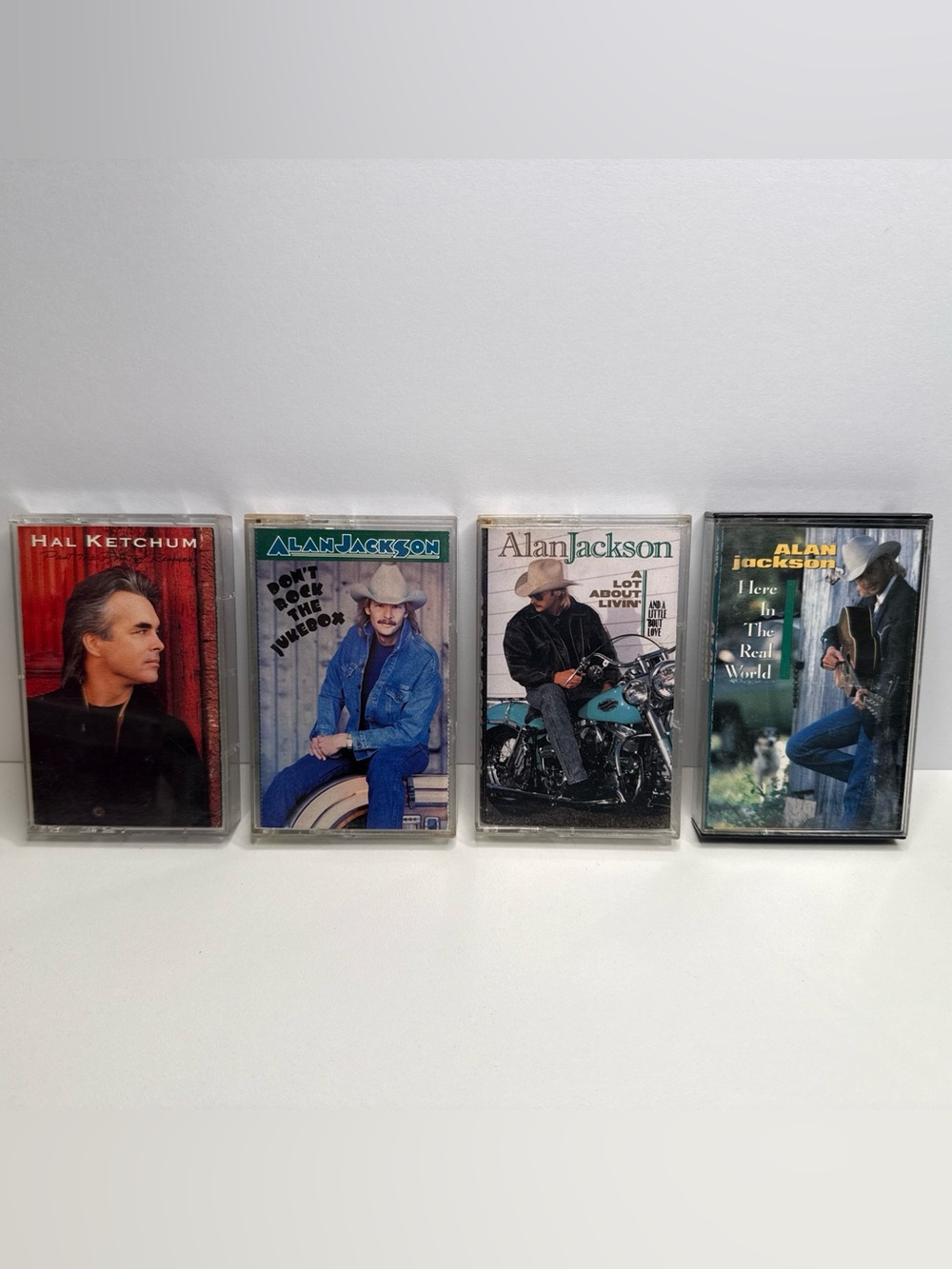 Lot of 4 country music cassettes Alan Jackson Hal Metchum